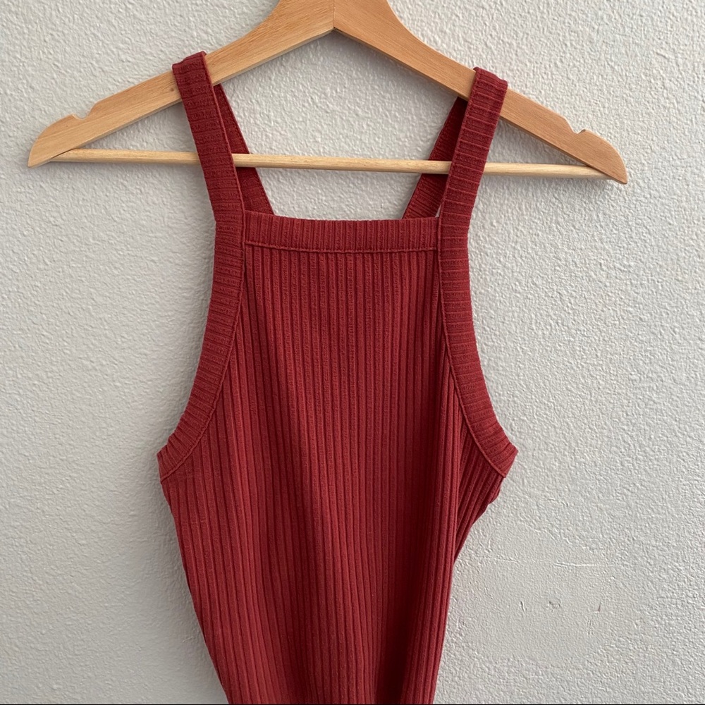 Pacsun coral crop halter top